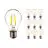 Mehrfachpackung 10x Noxion Lucent LED E27 Birne Fadenlampe Klar 4.5W 470lm - 840 Kaltweiß | Ersatz für 40W
